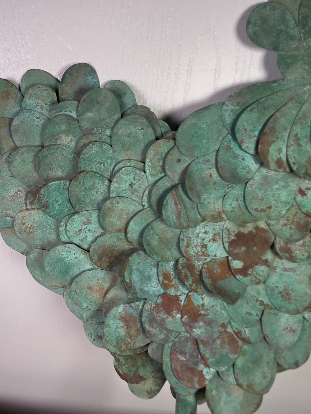 Decorative Green Patina Metal Rooster Yard Or Wall Art - Picture 2 of 13